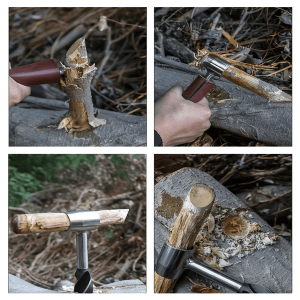 Portable Bushcraft Auger for Camping – Manual Woodworking Tool