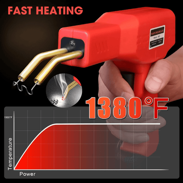 Plastic Welder Gun with 400 Staples – Hot Stapler Welding Machine for Car Bumper & PVC Repair