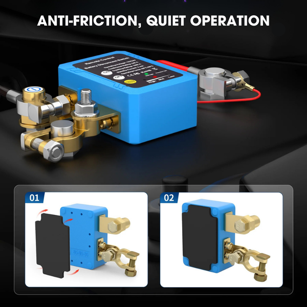 12V Remote Battery Disconnect Switch – 240A Automatic Power Shut-Off for Cars, Trucks, Boats, RVs