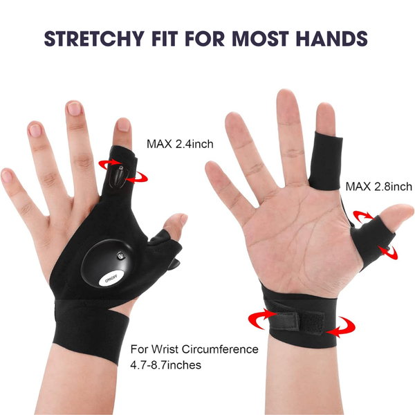 LED Flashlight Gloves – Hands-Free Lighting for Work, Fishing & Outdoor Tasks