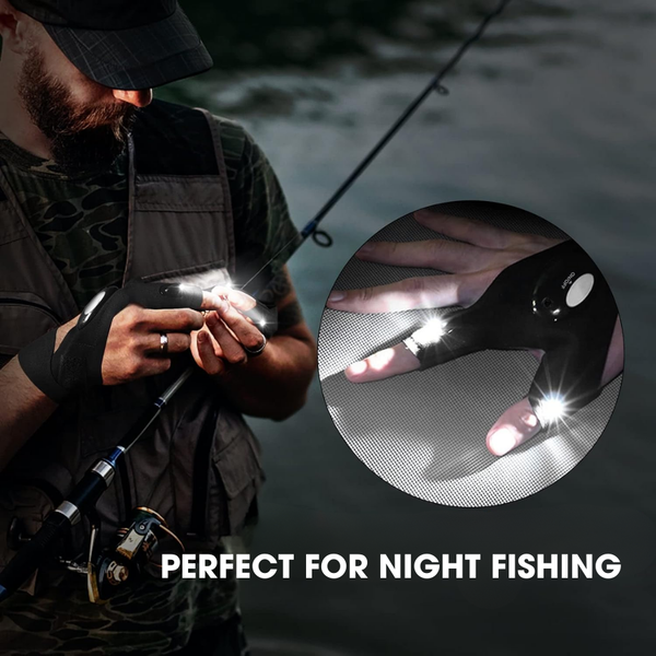 LED Flashlight Gloves – Hands-Free Lighting for Work, Fishing & Outdoor Tasks