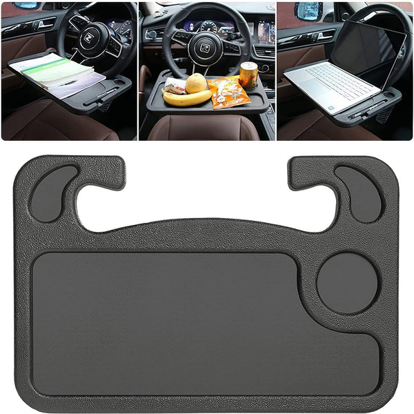 Steering Wheel Desk for Car — Foldable Laptop & Food Tray Table