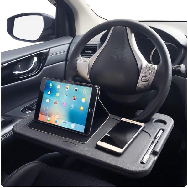 Steering Wheel Desk for Car — Foldable Laptop & Food Tray Table