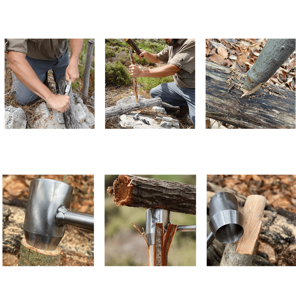 Portable Bushcraft Auger for Camping – Manual Woodworking Tool