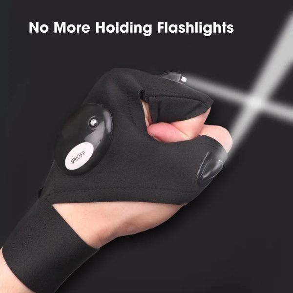 LED Flashlight Gloves – Hands-Free Lighting for Work, Fishing & Outdoor Tasks