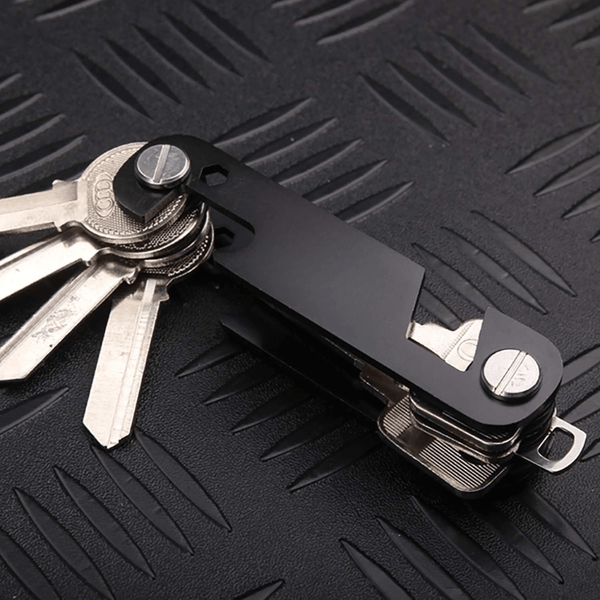 Slim Metal Key Organizer – Compact EDC Multi-Key Holder with Bottle Opener