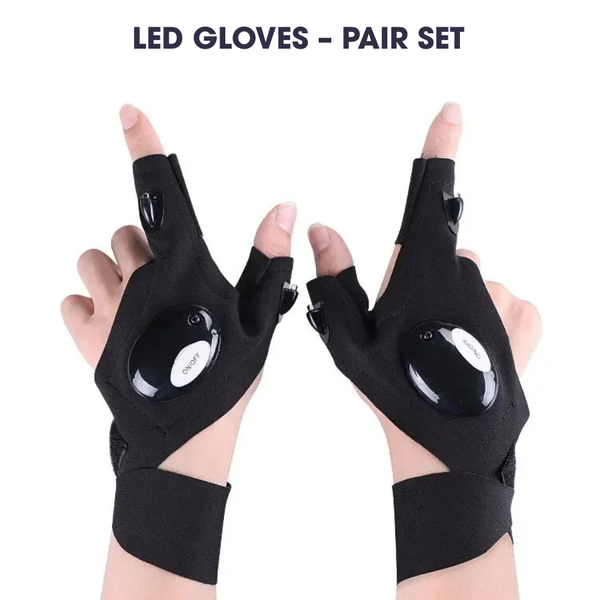 LED Flashlight Gloves – Hands-Free Lighting for Work, Fishing & Outdoor Tasks