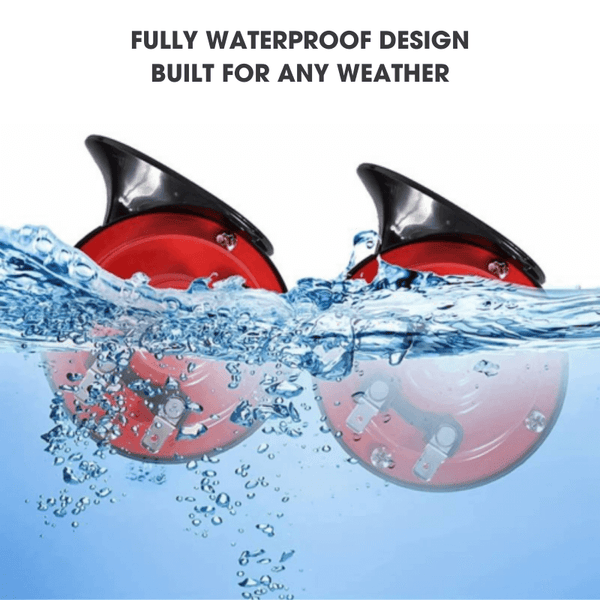 2PCS 12V 300DB Super Loud Train Horn – Waterproof Snail Air Horn for Car, Truck, Motorcycle, SUV, Boat
