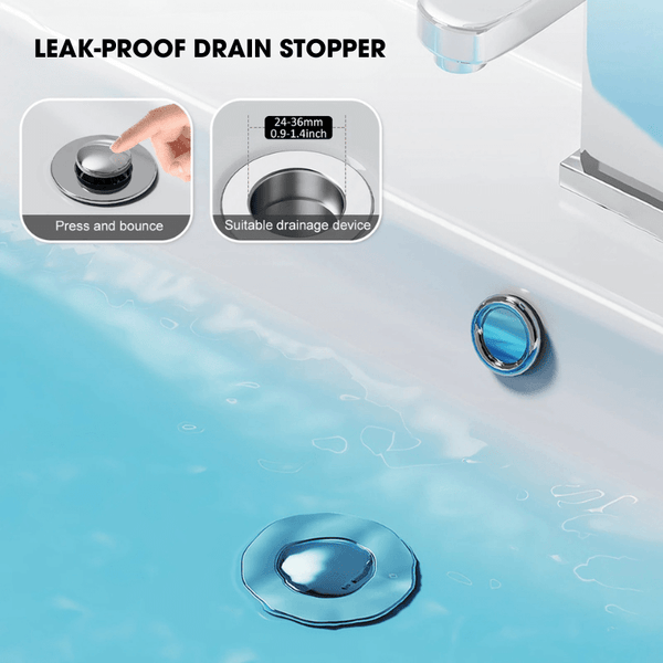 Pop-Up Sink Drain Filter – Anti-Clog Stainless Steel Hair Catcher Plug (2/4PCS)