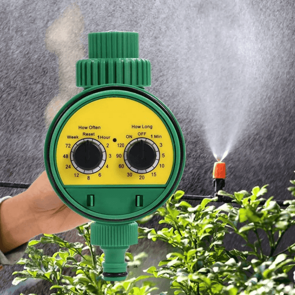 Automatic Garden Watering Timer – Dual Dial Irrigation Controller for Lawn, Garden & Greenhouse