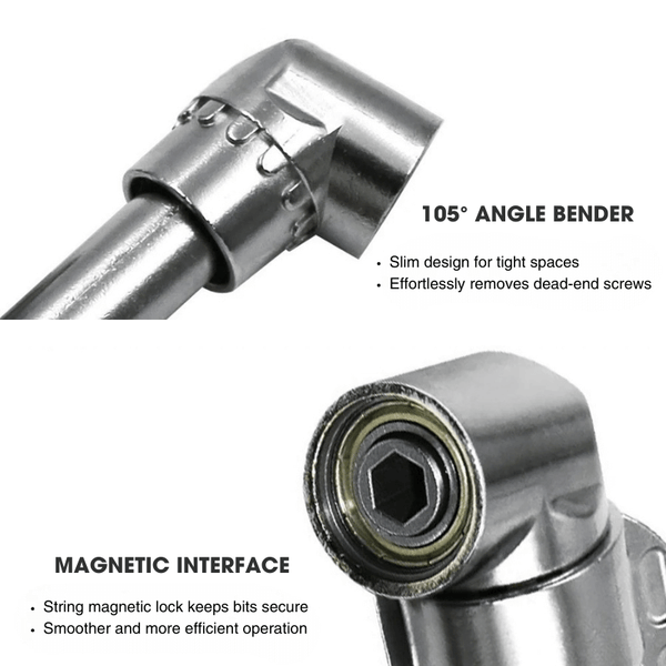 105° Right Angle Drill Adapter – Flexible Shaft Extension for Tight Spaces