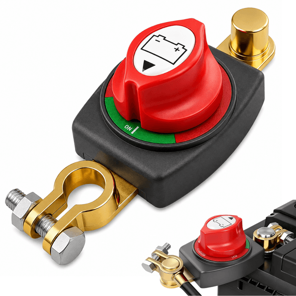 Car Battery Disconnect Switch 12-48V – Power Cut Master Isolator for Cars, RVs & Boats