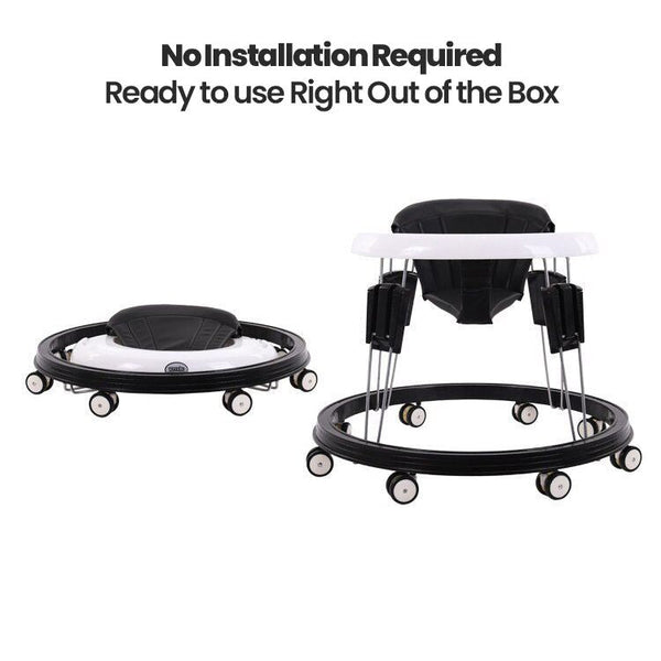 Safe Baby Walker Anti Rollover - Adjustable, Foldable & Comfortable