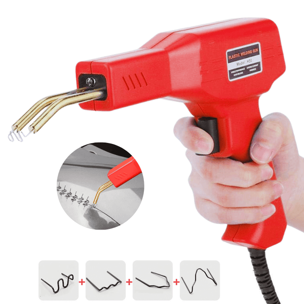 Plastic Welder Gun with 400 Staples – Hot Stapler Welding Machine for Car Bumper & PVC Repair