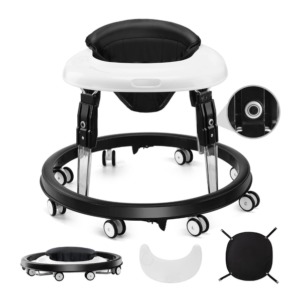 Safe Baby Walker Anti Rollover - Adjustable, Foldable & Comfortable