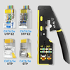 RJ45 Cable Crimper | Ethernet Pass-Through Crimping Tool for Cat6, Cat5e, Cat5 Connectors