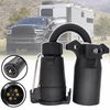 7-Way RV Blade to 7-Pin Round Trailer Adapter – Plug-and-Play, Weatherproof Wiring Connector