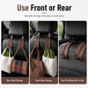 2PCS Leather Car Seat Headrest Hooks – Double Metal Purse & Bag Hangers
