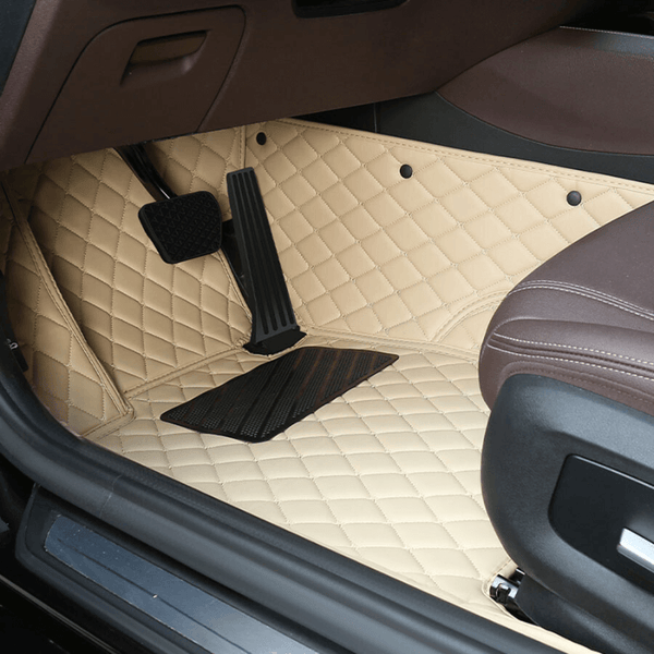 Custom 4-Seat Waterproof Leather Car Mats – Full Coverage, Non-Slip Protection for Cars, SUVs & Sports Vehicles