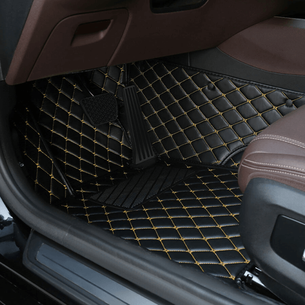Custom 4-Seat Waterproof Leather Car Mats – Full Coverage, Non-Slip Protection for Cars, SUVs & Sports Vehicles