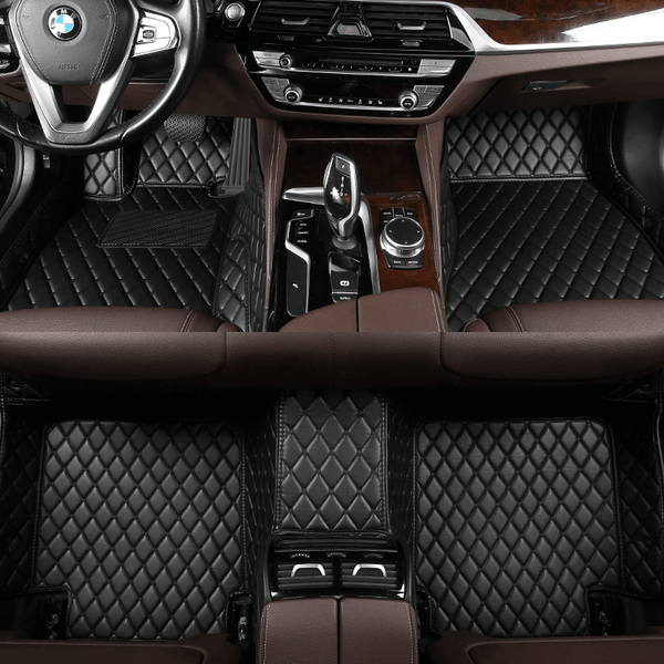 Custom 4-Seat Waterproof Leather Car Mats – Full Coverage, Non-Slip Protection for Cars, SUVs & Sports Vehicles