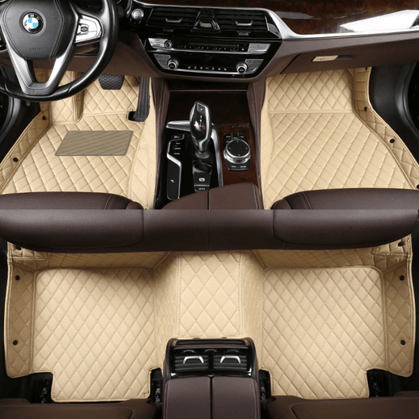 Custom 4-Seat Waterproof Leather Car Mats – Full Coverage, Non-Slip Protection for Cars, SUVs & Sports Vehicles