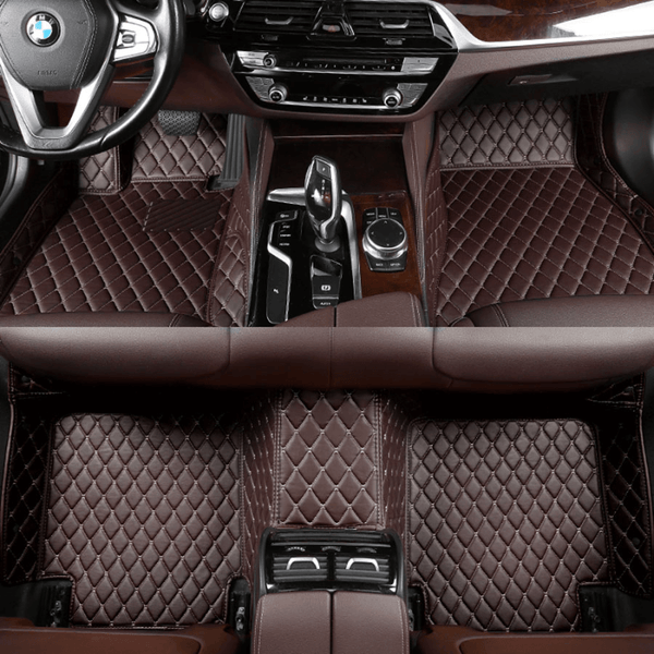 Custom 4-Seat Waterproof Leather Car Mats – Full Coverage, Non-Slip Protection for Cars, SUVs & Sports Vehicles