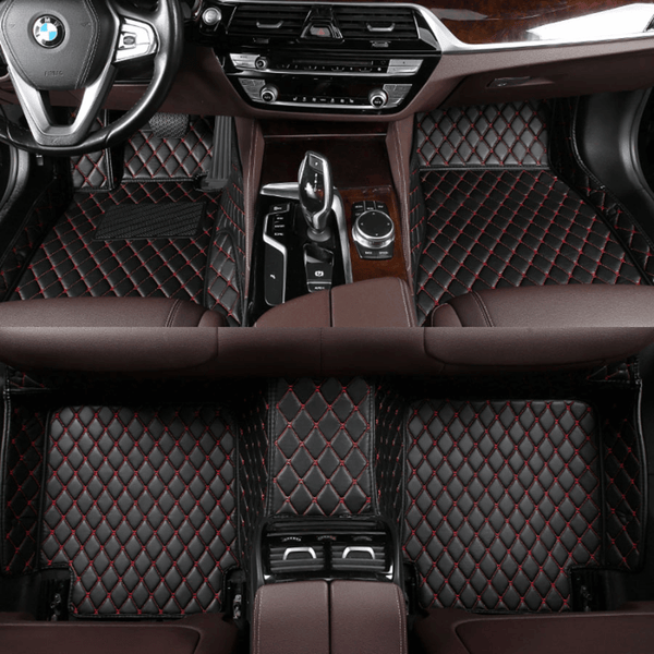 Custom 4-Seat Waterproof Leather Car Mats – Full Coverage, Non-Slip Protection for Cars, SUVs & Sports Vehicles