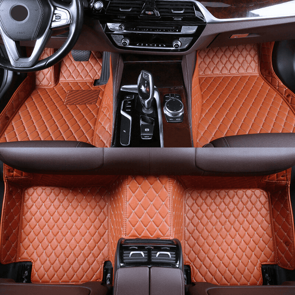 Custom 4-Seat Waterproof Leather Car Mats – Full Coverage, Non-Slip Protection for Cars, SUVs & Sports Vehicles