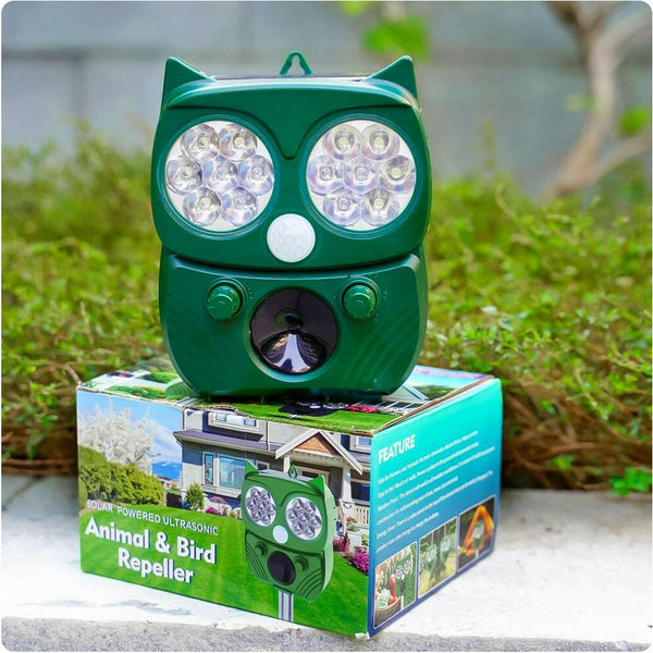 Solar Ultrasonic Animal Repeller – Motion-Activated Pest Control for Cats, Dogs, Deer & More