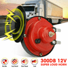 2PCS 12V 300DB Super Loud Train Horn – Waterproof Snail Air Horn for Car, Truck, Motorcycle, SUV, Boat
