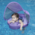 Non-inflatable Baby Trainer Float, Swimming Pool Float with Sun Canopy