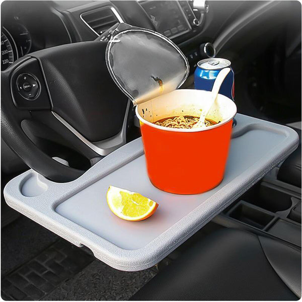 Steering Wheel Desk for Car — Foldable Laptop & Food Tray Table
