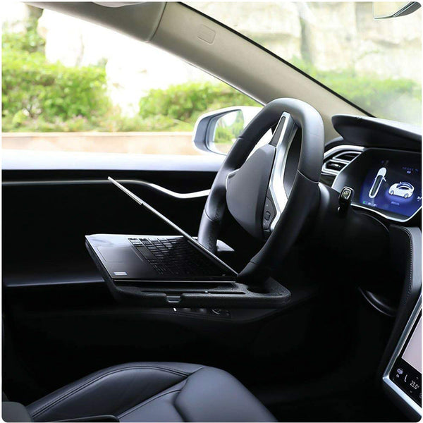Steering Wheel Desk for Car — Foldable Laptop & Food Tray Table