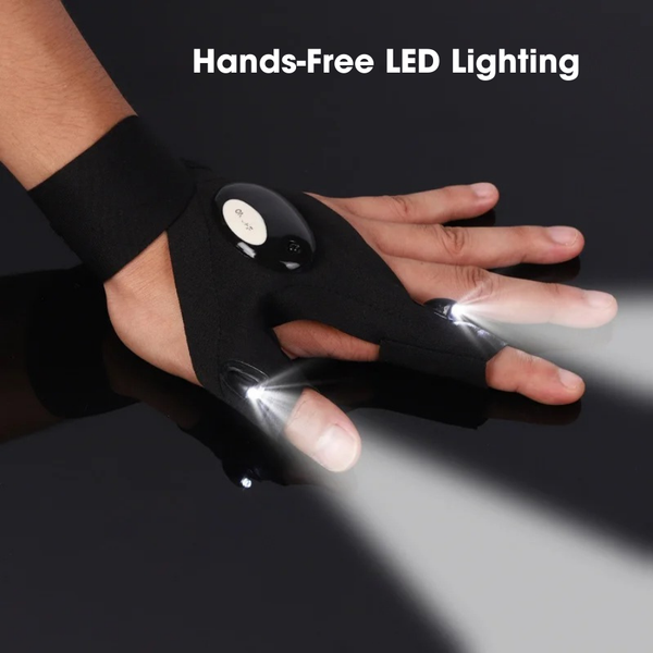 LED Flashlight Gloves – Hands-Free Lighting for Work, Fishing & Outdoor Tasks