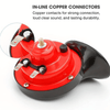 2PCS 12V 300DB Super Loud Train Horn – Waterproof Snail Air Horn for Car, Truck, Motorcycle, SUV, Boat