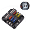 12/6 Way Waterproof Blade Fuse Box with LED – 12V/24V ATO/ATC