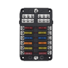 12/6 Way Waterproof Blade Fuse Box with LED – 12V/24V ATO/ATC
