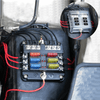 12/6 Way Waterproof Blade Fuse Box with LED – 12V/24V ATO/ATC