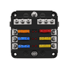 12/6 Way Waterproof Blade Fuse Box with LED – 12V/24V ATO/ATC