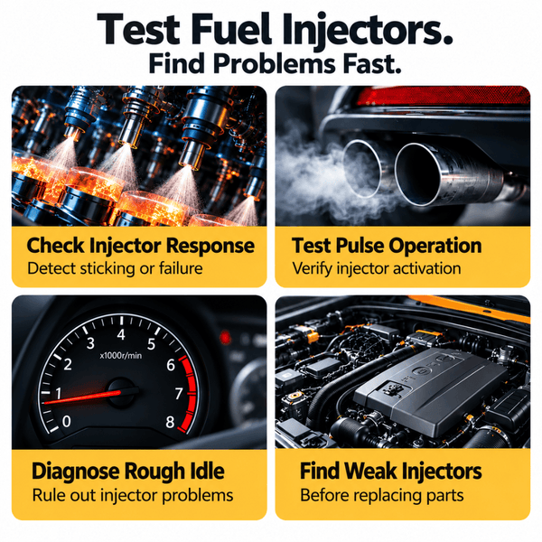 Fuel Injector Pulse Tester – 4-Mode 12V Diagnostic Tool