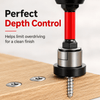 Magnetic Drywall Screw Setter Bits — 5pcs PH2 Set with Removable Depth Collar | S2 Steel, 1/4" Hex Shank