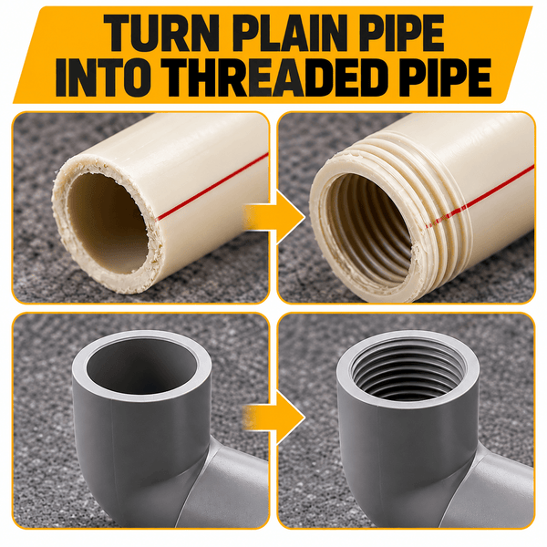 3-Piece PVC Pipe Threader Set – Internal & External Threading