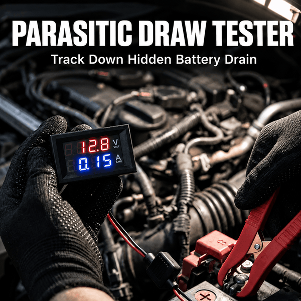12V Parasitic Battery Drain Tester – Automotive Current Leakage Detector with Digital Display