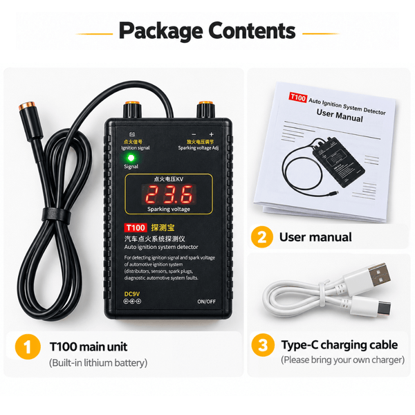 Auto Ignition System Detector – Spark Voltage & Coil Tester