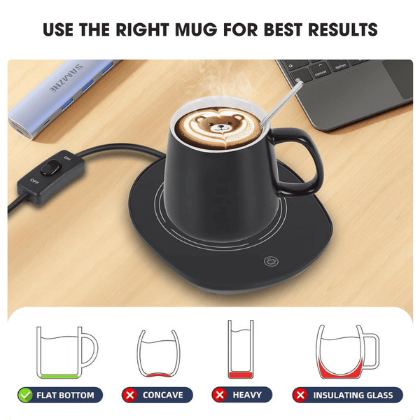 Smart Coffee Warmer for Desk – Auto On/Off Gravity-Induction Cup Heater