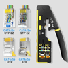 RJ45 Cable Crimper | Ethernet Pass-Through Crimping Tool for Cat6, Cat5e, Cat5 Connectors