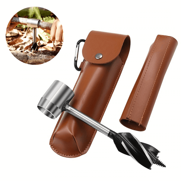 Portable Bushcraft Auger for Camping – Manual Woodworking Tool