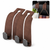 2PCS Leather Car Seat Headrest Hooks – Double Metal Purse & Bag Hangers